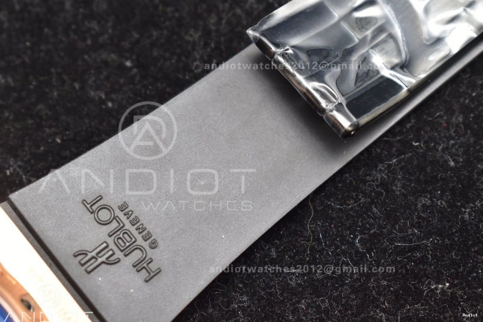 on 1:1 RG Strap Blue Unico Big Best Rubber Skeleton Blue Hublot Bang Dial ZF A1280 Edition 1122